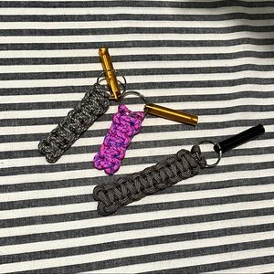 Small Paracord Keychains with Whistle